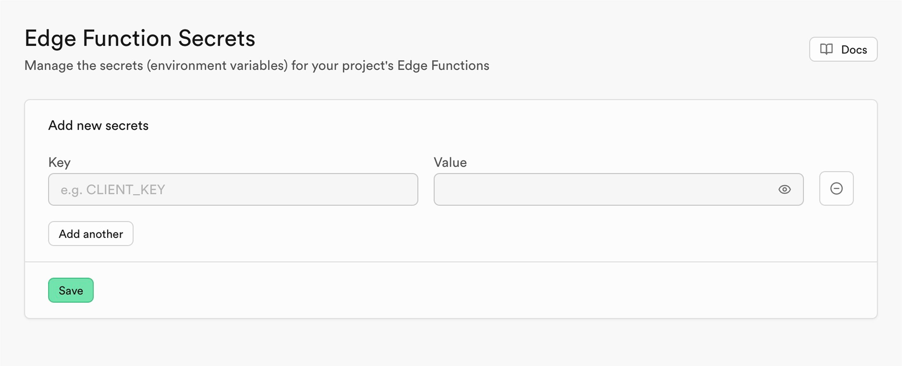 Edge Functions Secrets Management